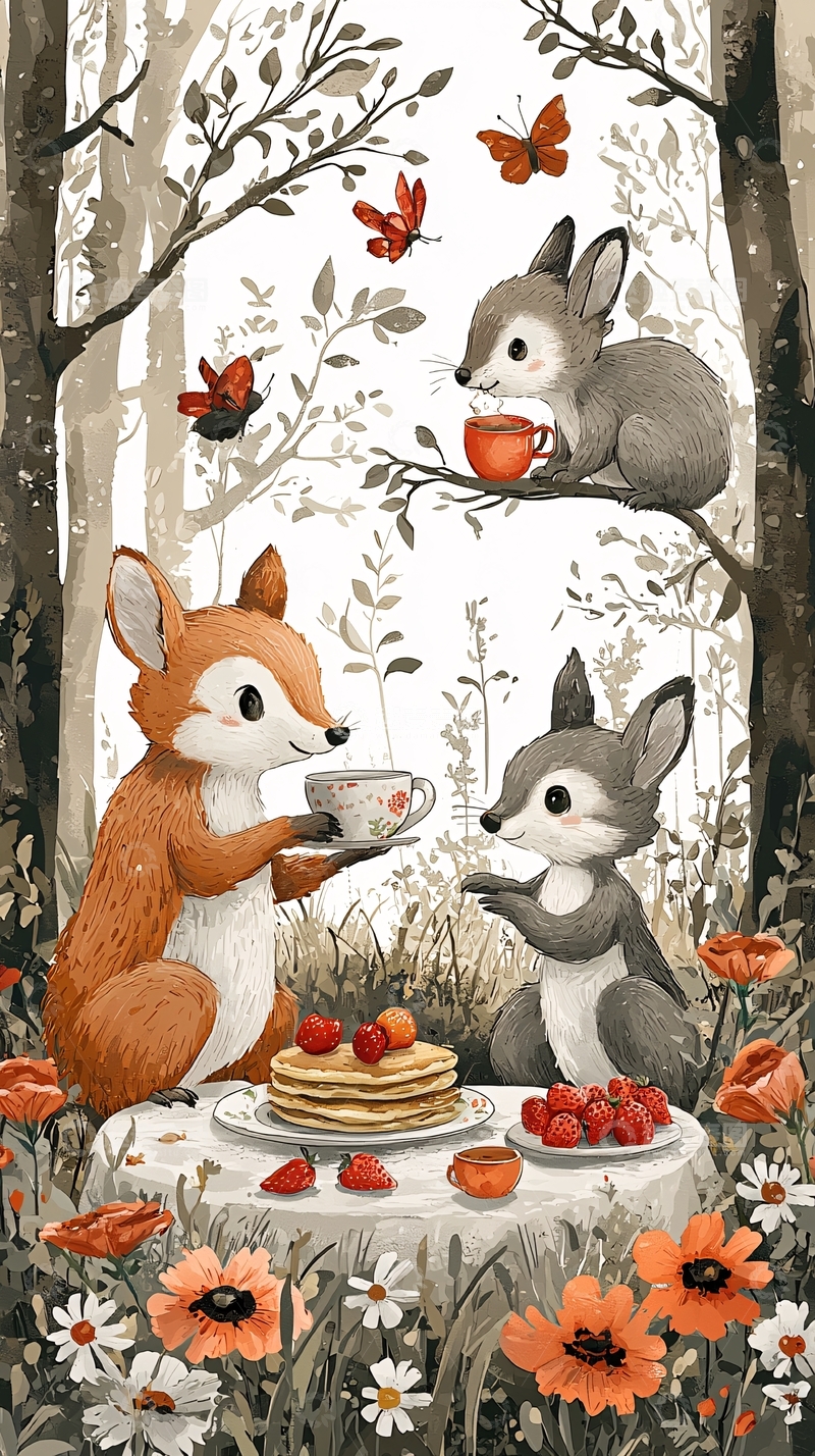 高清大图下载【趣麦麦图】森林下午茶