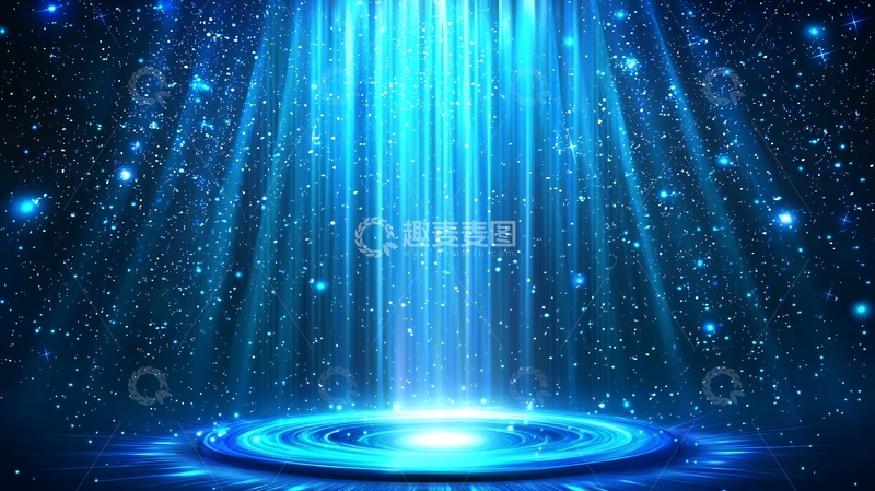 高清大图下载【趣麦麦图】蓝色光束