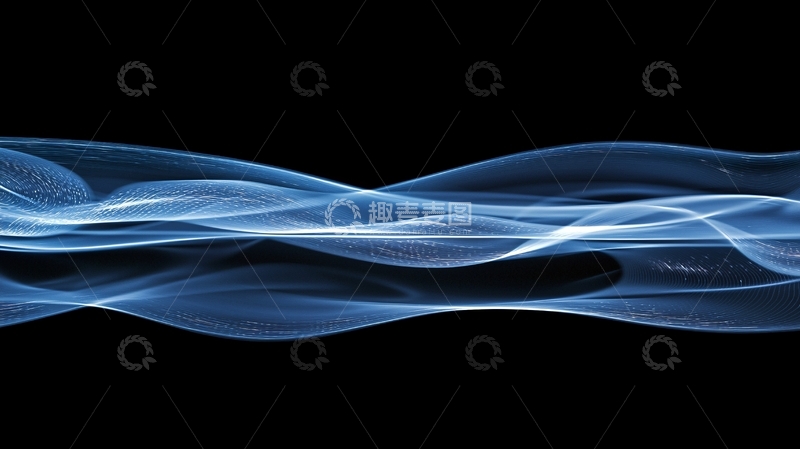 高清大图下载【趣麦麦图】蓝色烟雾波浪