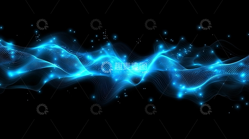 高清大图下载【趣麦麦图】蓝色能量波纹