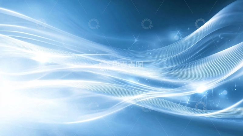 高清大图下载【趣麦麦图】蓝色光波背景