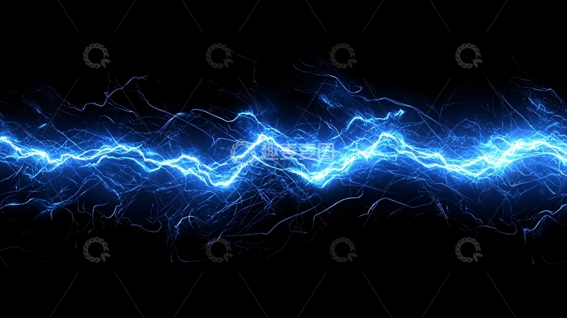 高清大图下载【趣麦麦图】蓝色闪电