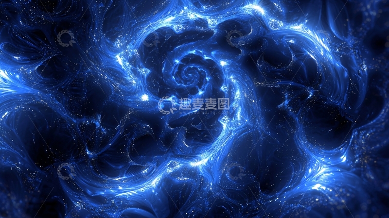 高清大图下载【趣麦麦图】蓝色漩涡能量