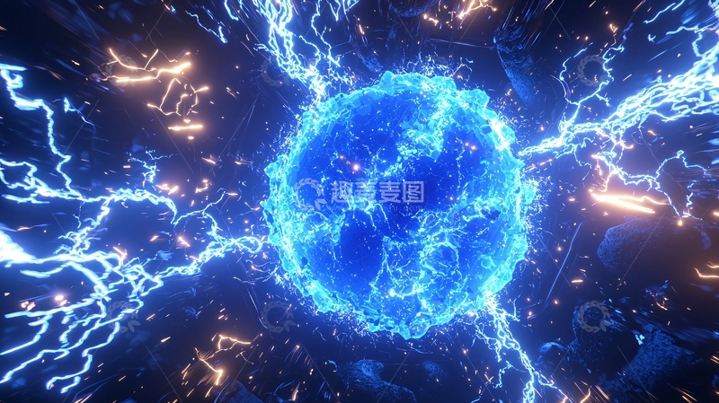 高清大图下载【趣麦麦图】蓝色能量球