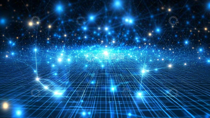 高清大图下载【趣麦麦图】蓝色科技感背景8