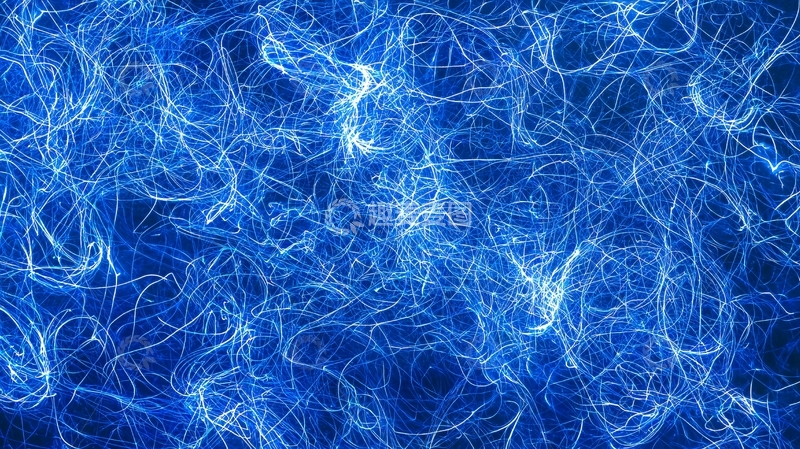 高清大图下载【趣麦麦图】蓝色能量线条背景