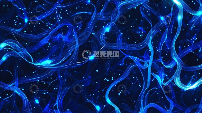 高清大图下载【趣麦麦图】蓝色能量线条