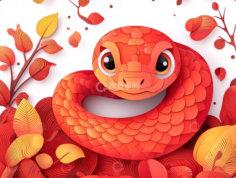 高清大图下载【趣麦麦图】红蛇