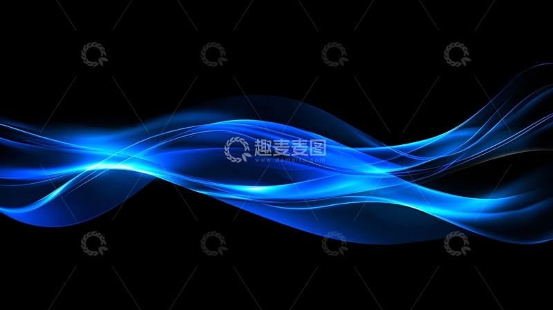 高清大图下载【趣麦麦图】蓝色光波
