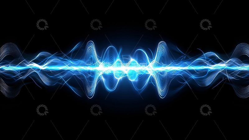 高清大图下载【趣麦麦图】蓝色能量波浪