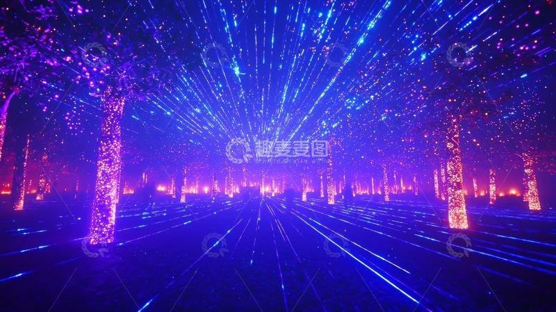 高清大图下载【趣麦麦图】光线森林