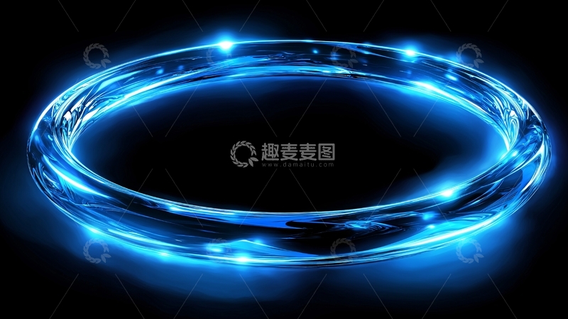 高清大图下载【趣麦麦图】蓝色发光环形