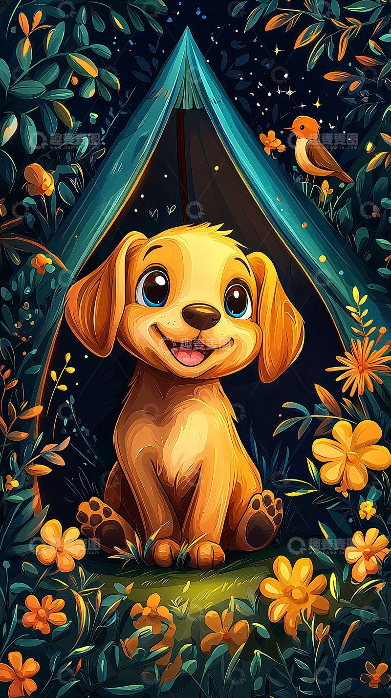 高清大图下载【趣麦麦图】卡通狗狗