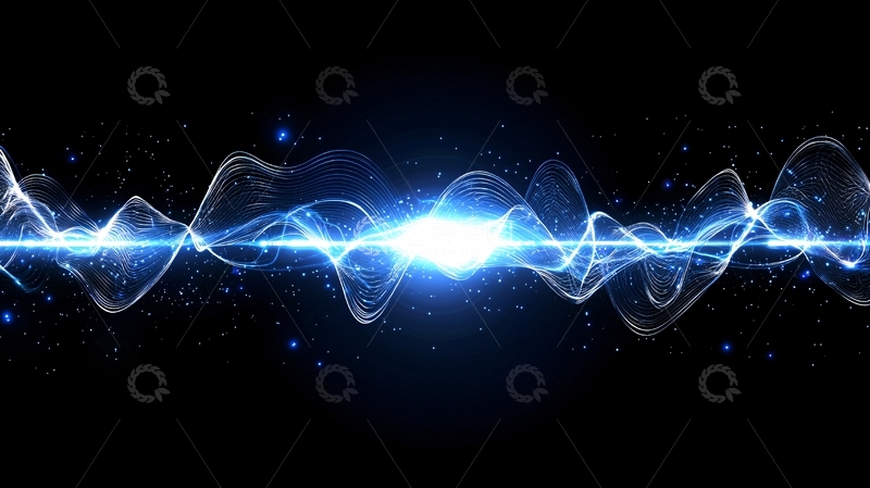 高清大图下载【趣麦麦图】蓝色能量波浪