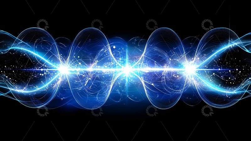 高清大图下载【趣麦麦图】蓝色能量波