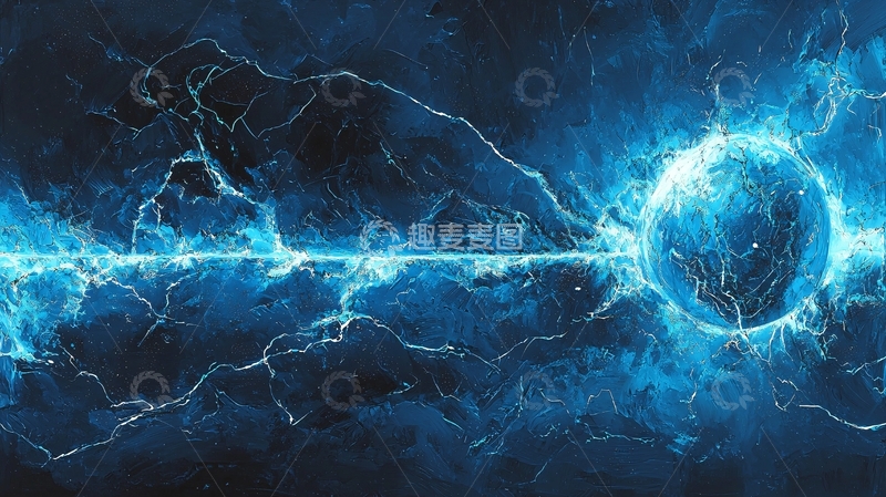 高清大图下载【趣麦麦图】蓝色能量球