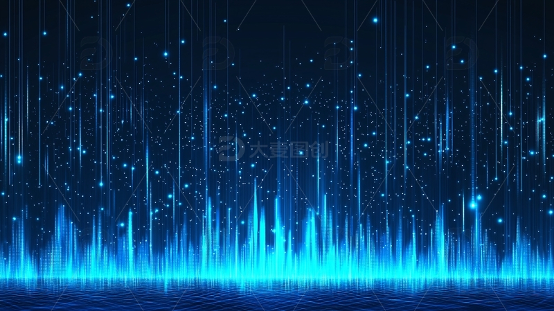 蓝色光线粒子背景