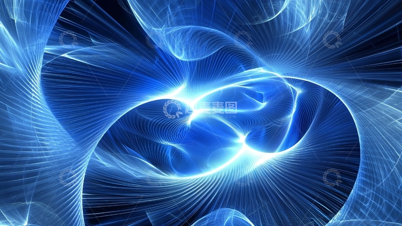 高清大图下载【趣麦麦图】蓝色能量线条