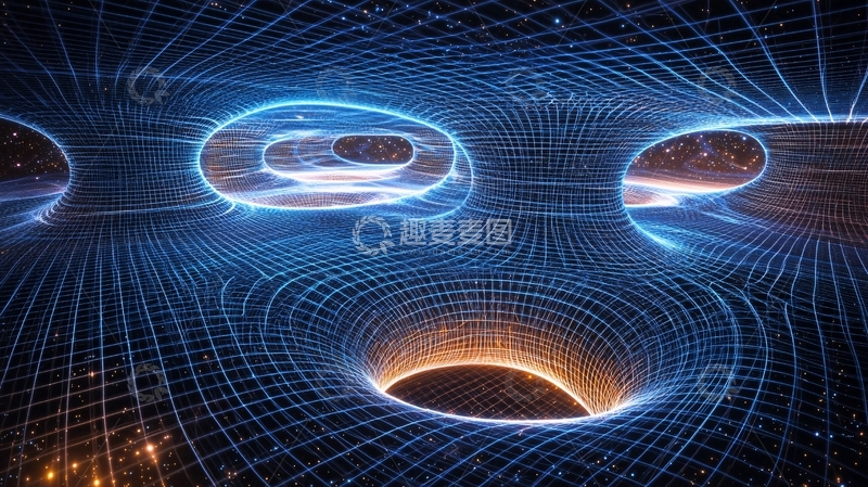 高清大图下载【趣麦麦图】宇宙空间弯曲