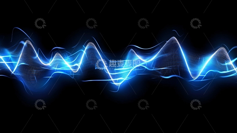 高清大图下载【趣麦麦图】蓝色能量波浪