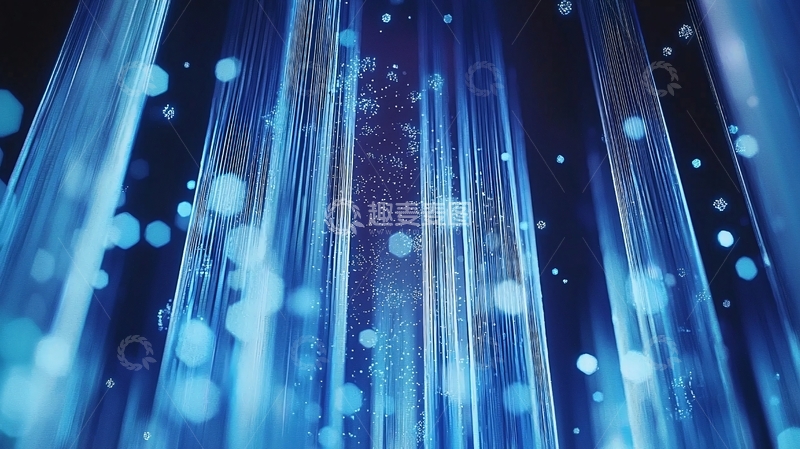 高清大图下载【趣麦麦图】蓝色光柱