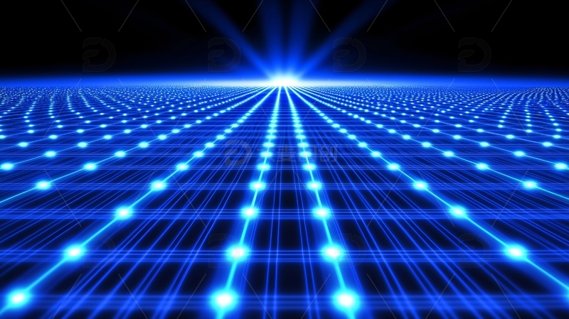 高清大图下载【趣麦麦图】蓝色科技感光线背景