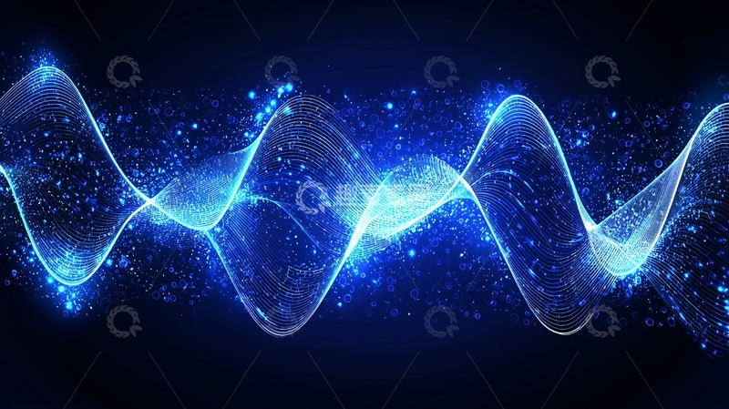 高清大图下载【趣麦麦图】蓝色能量波浪