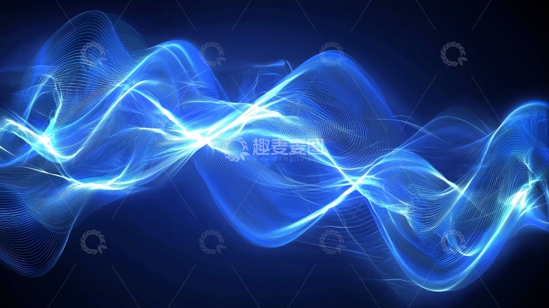 高清大图下载【趣麦麦图】蓝色能量波浪