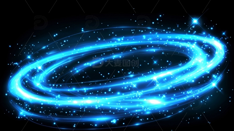 高清大图下载【趣麦麦图】蓝色光环