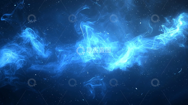 高清大图下载【趣麦麦图】蓝色能量粒子