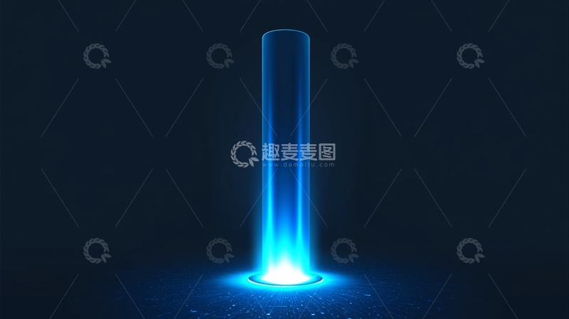 高清大图下载【趣麦麦图】蓝色光柱