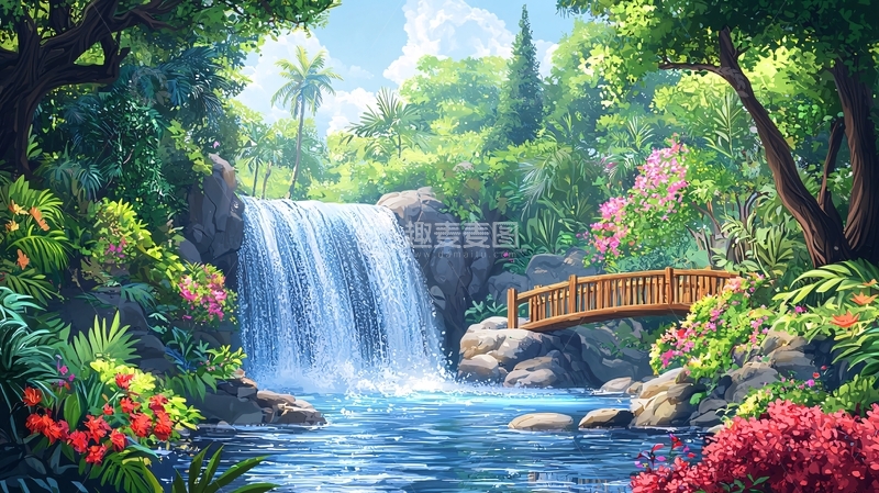 高清大图下载【趣麦麦图】瀑布44