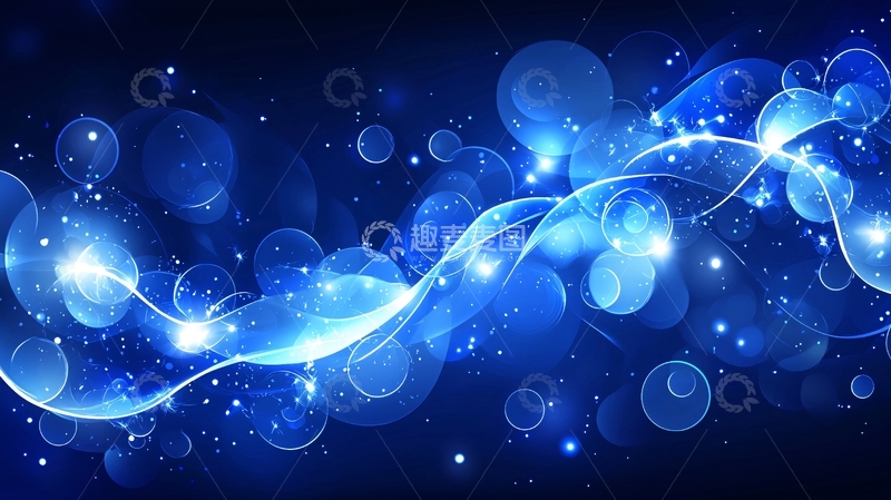 高清大图下载【趣麦麦图】蓝色光波背景