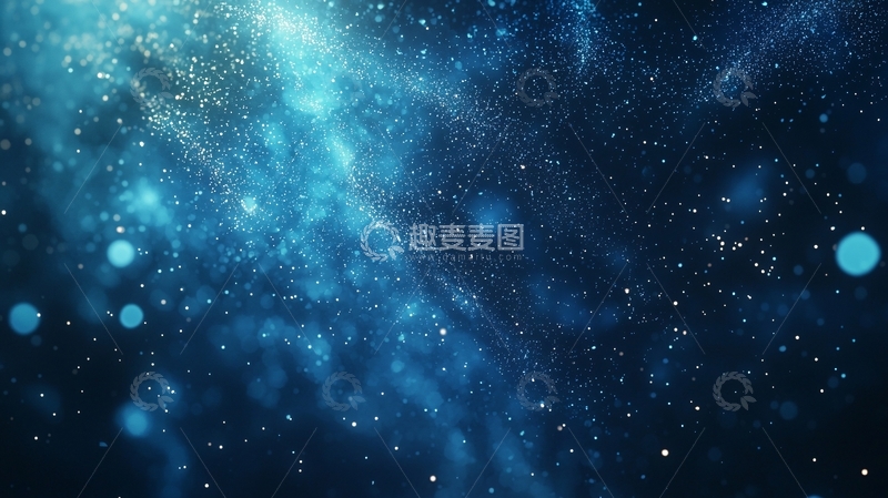 高清大图下载【趣麦麦图】蓝色宇宙星云
