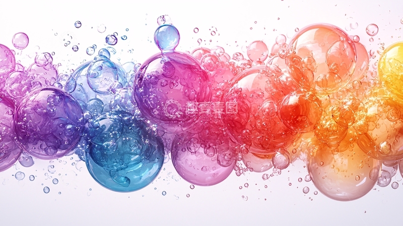 高清大图下载【趣麦麦图】彩色泡泡