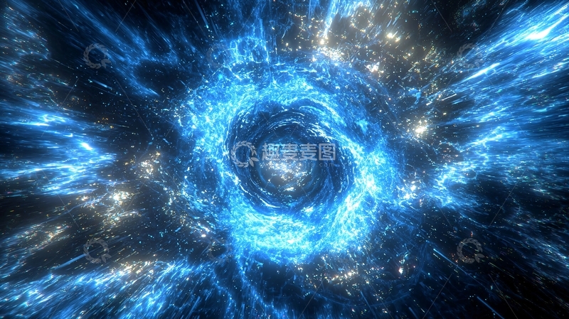 高清大图下载【趣麦麦图】蓝色能量漩涡