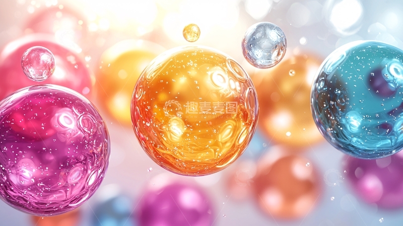 高清大图下载【趣麦麦图】彩色光滑球体
