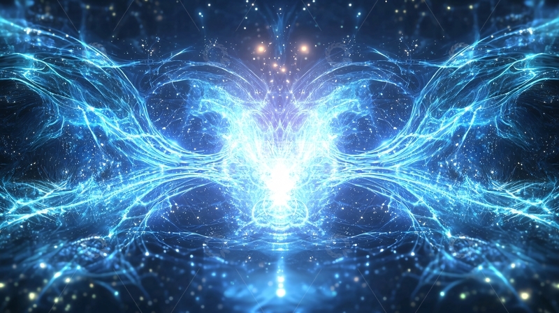 高清大图下载【趣麦麦图】蓝色能量翅膀