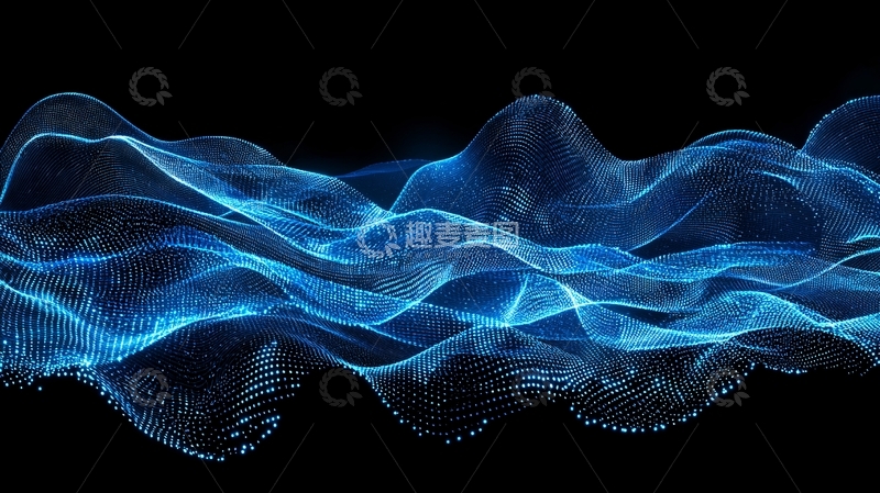 高清大图下载【趣麦麦图】蓝色光波