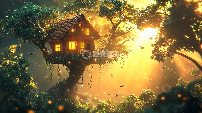 高清大图下载【趣麦麦图】树屋