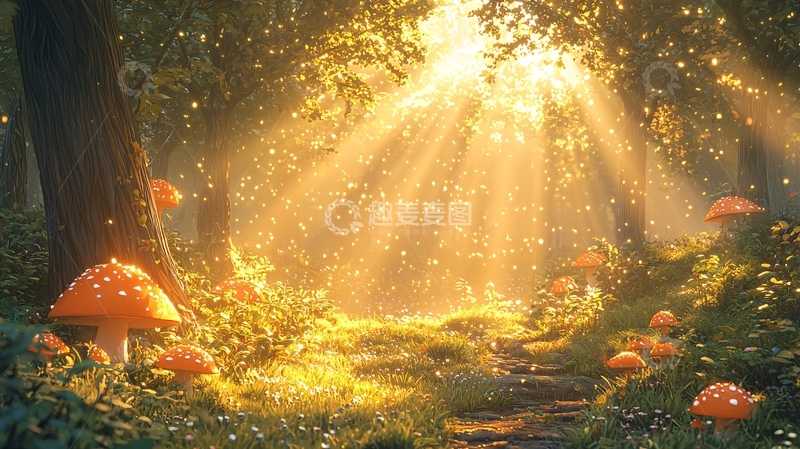 高清大图下载【趣麦麦图】森林阳光