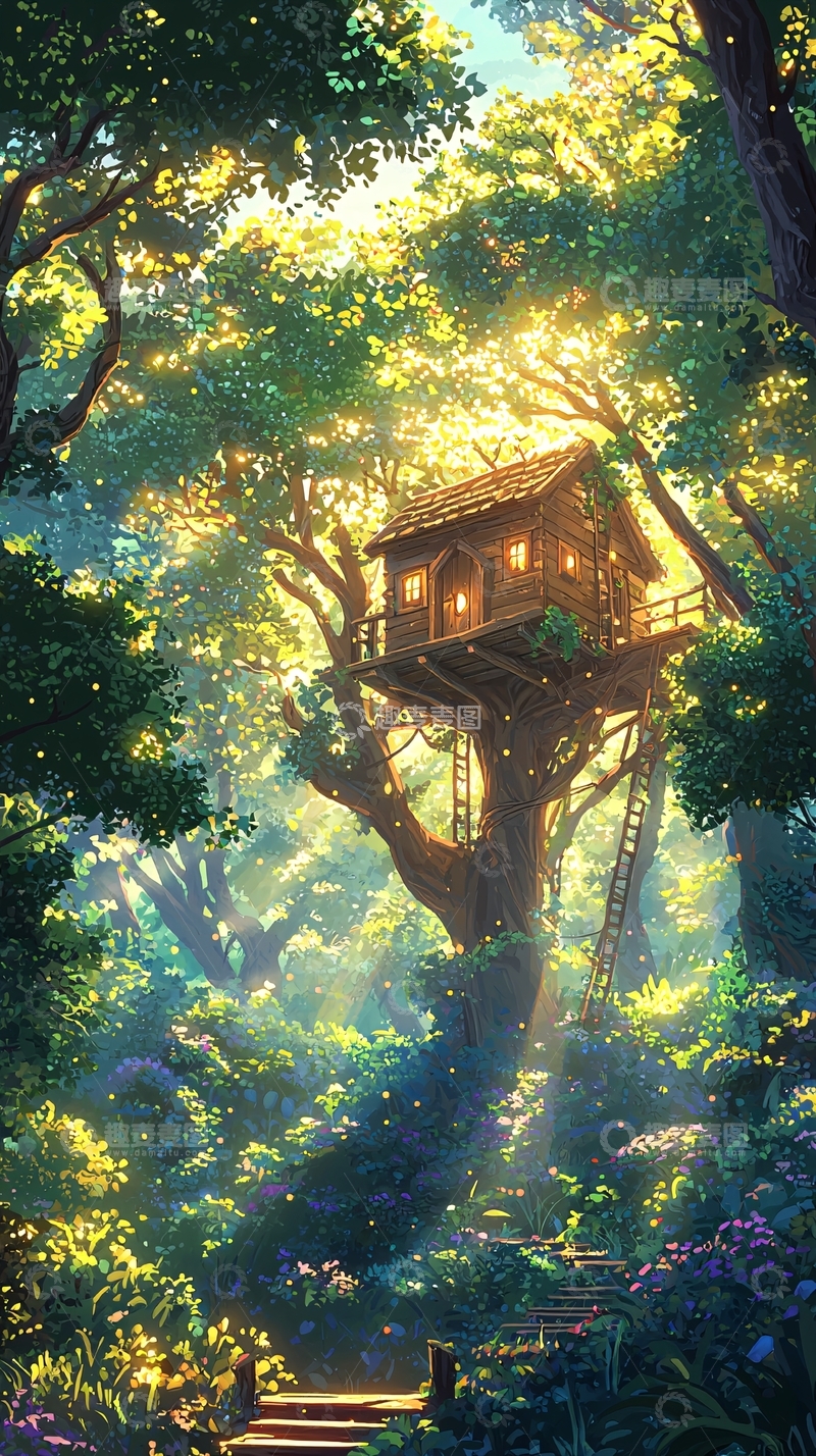 高清大图下载【趣麦麦图】树屋