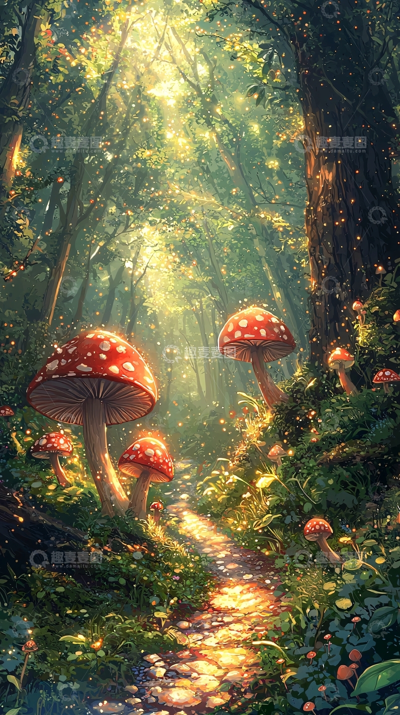 高清大图下载【趣麦麦图】梦幻森林小路49