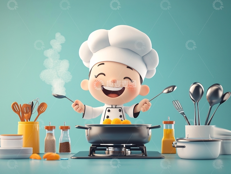 高清大图下载【趣麦麦图】卡通厨师