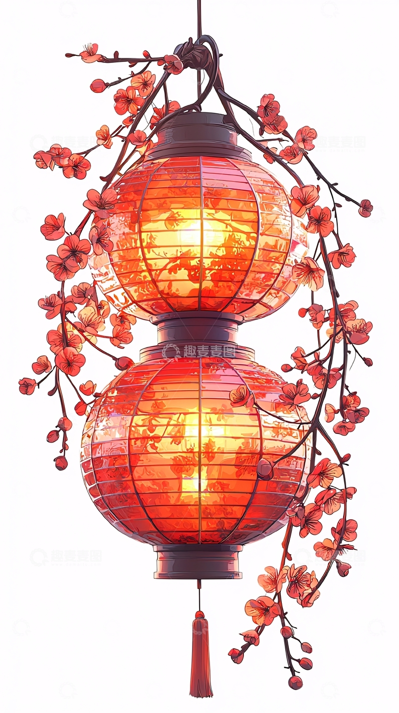 高清大图下载【趣麦麦图】红色灯笼挂饰