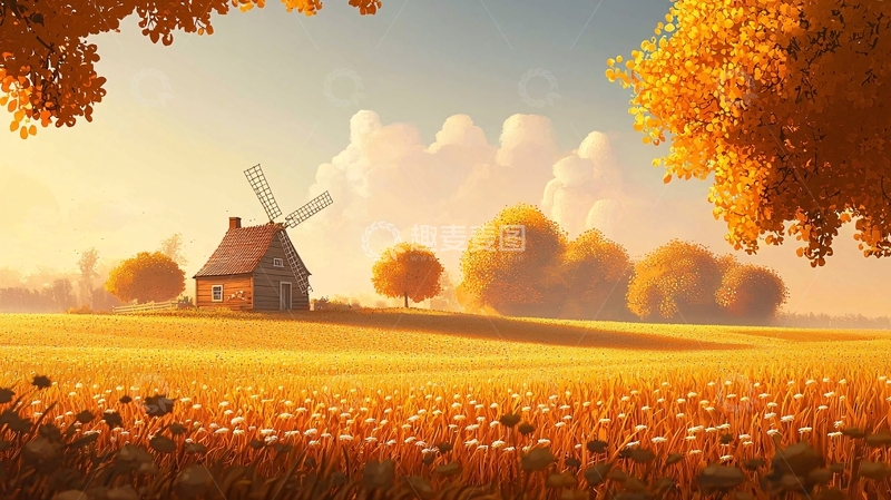 高清大图下载【趣麦麦图】秋日田园风光39