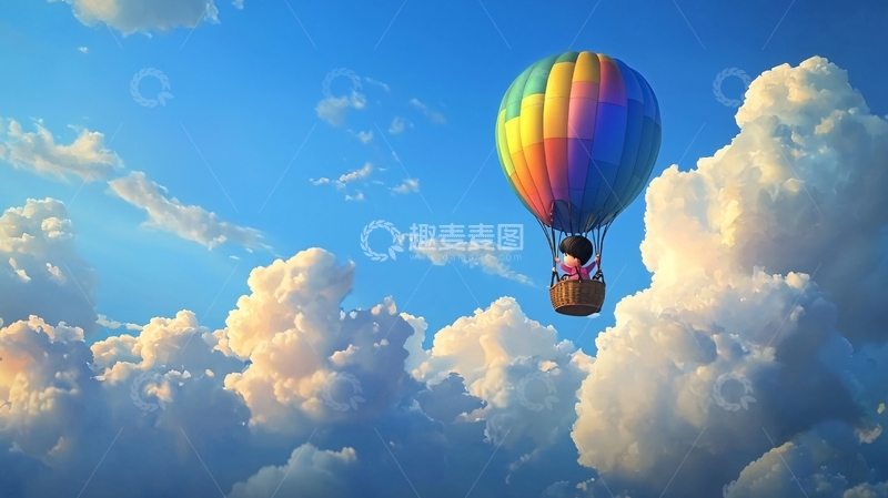 高清大图下载【趣麦麦图】热气球
