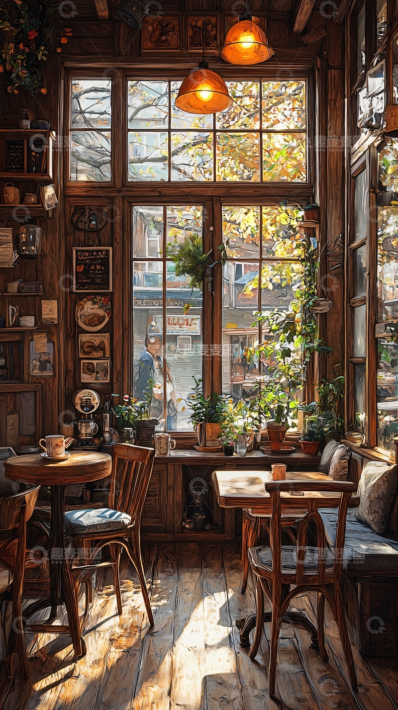 高清大图下载【趣麦麦图】复古咖啡馆