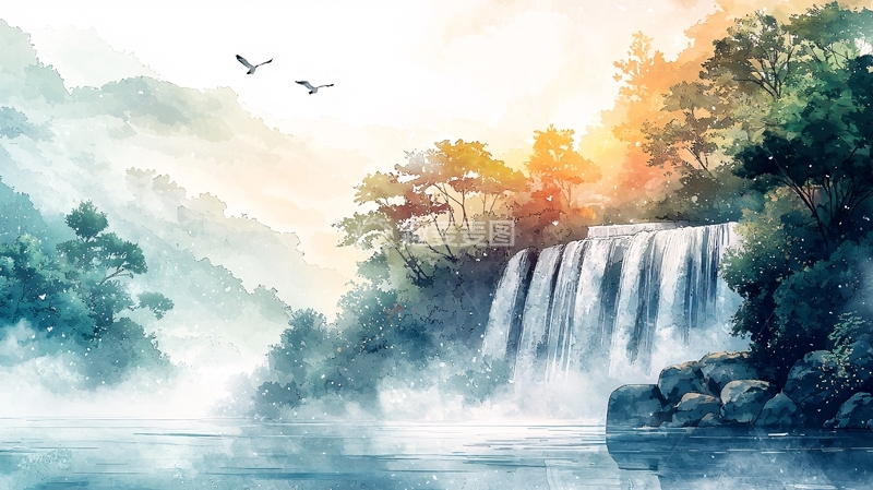 高清大图下载【趣麦麦图】水墨山水画540