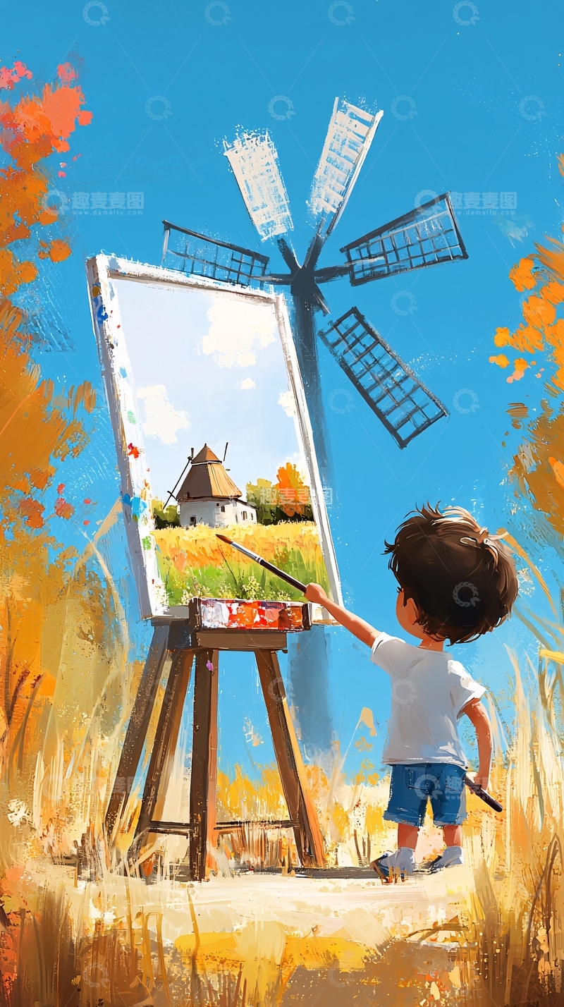 高清大图下载【趣麦麦图】儿童画画